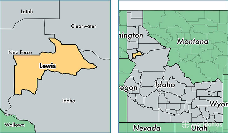 location of Lewis county on a map
