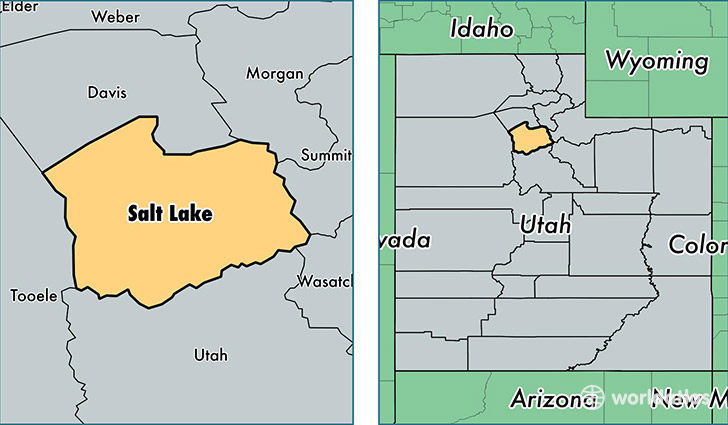 location of Salt Lake county on a map