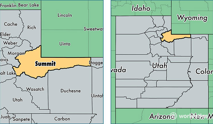 location of Summit county on a map