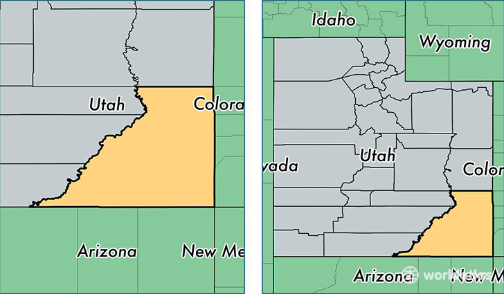 location of San Juan county on a map