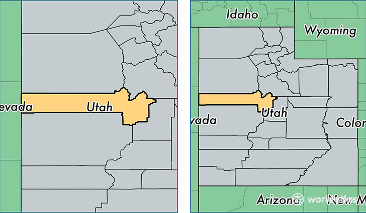 location of Juab county on a map