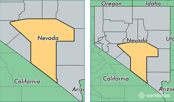 location of Nye county on a map