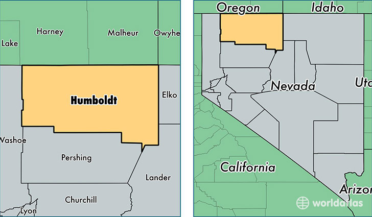 location of Humboldt county on a map