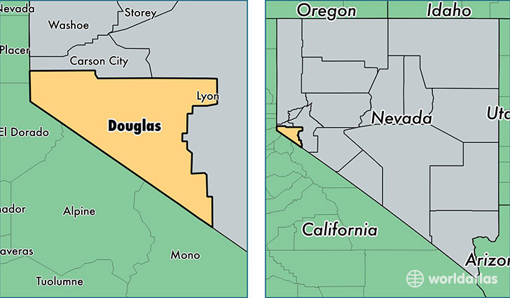 location of Douglas county on a map