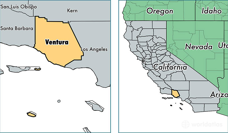 location of Ventura county on a map
