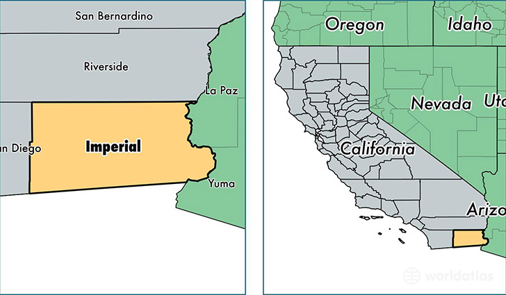 Imperial Valley California Map