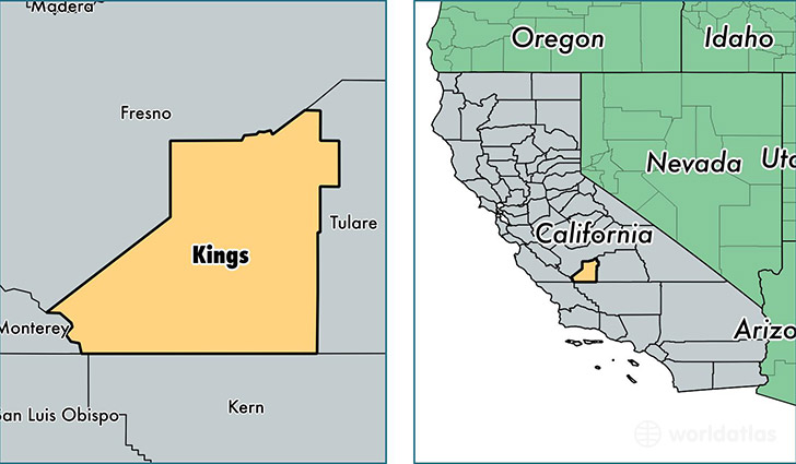 location of Kings county on a map