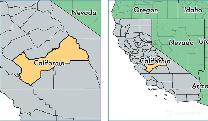 location of Fresno county on a map