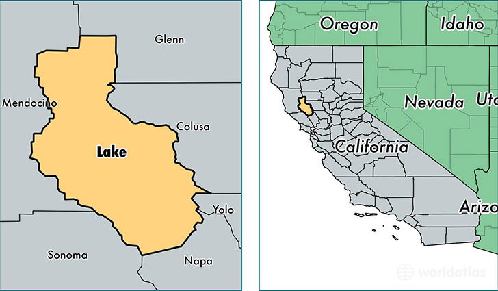 location of Lake county on a map