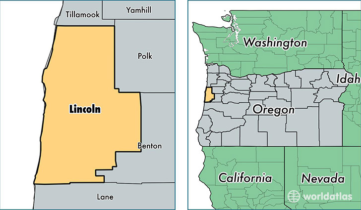 location of Lincoln county on a map