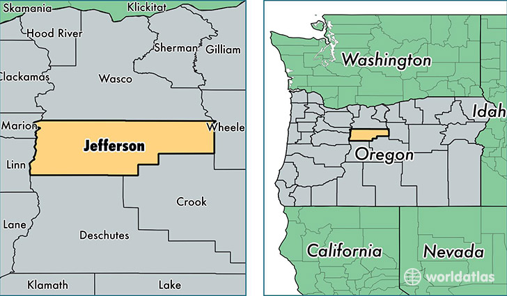 location of Jefferson county on a map