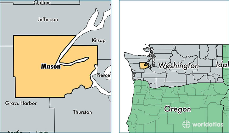 location of Mason county on a map