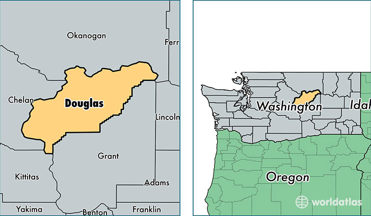 location of Douglas county on a map