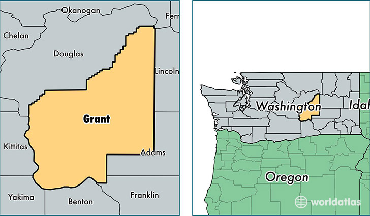 location of Grant county on a map