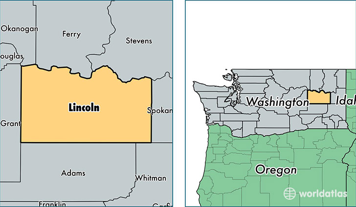 location of Lincoln county on a map