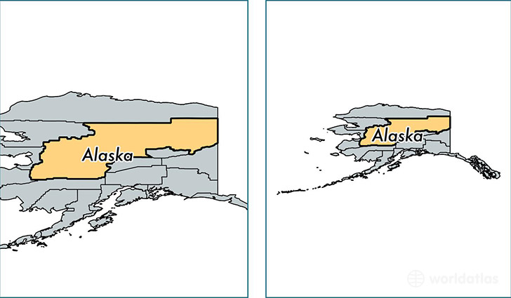 location of Yukon Koyukuk county on a map