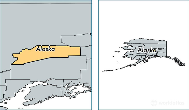 location of Denali county on a map