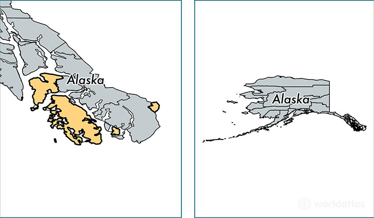 location of Prince of Wales Hyder county on a map