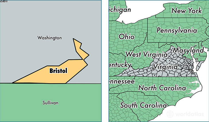 location of Bristol county on a map