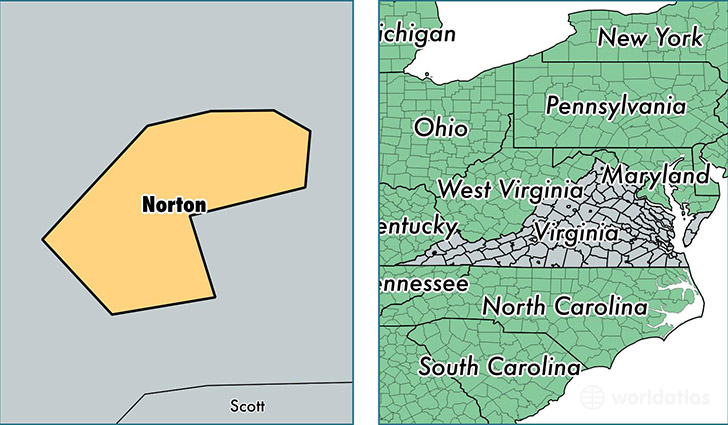 location of Norton City county on a map