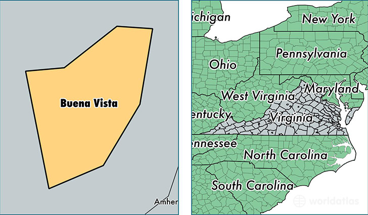 location of Buena Vista City county on a map