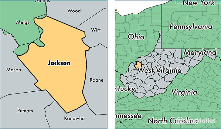 location of Jackson county on a map