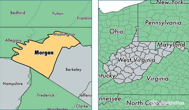 location of Morgan county on a map