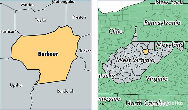 location of Barbour county on a map