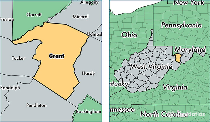 location of Grant county on a map