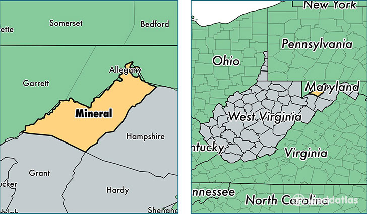 location of Mineral county on a map