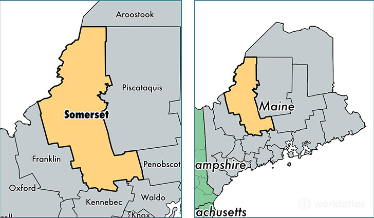 location of Somerset county on a map