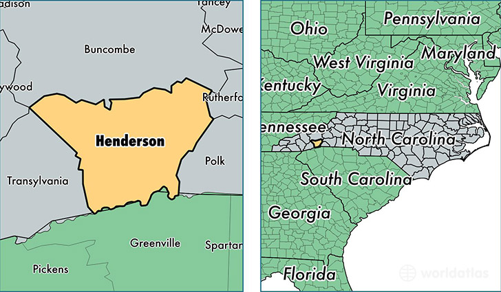 location of Henderson county on a map