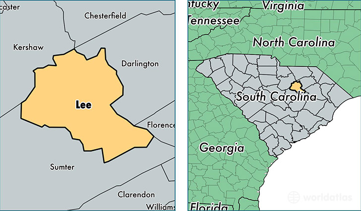 location of Lee county on a map