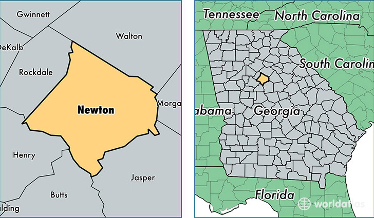 location of Newton county on a map