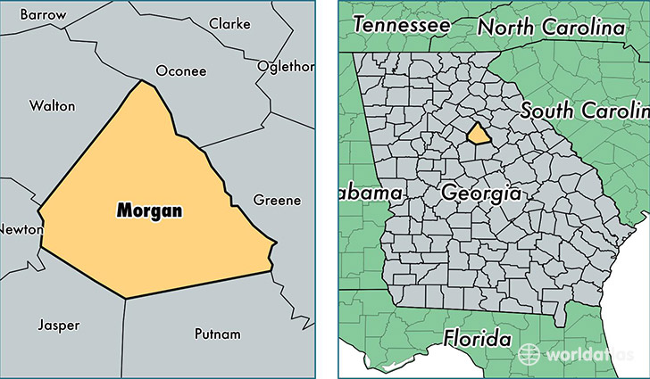 location of Morgan county on a map