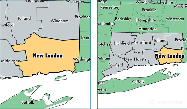 New London Ct Map
