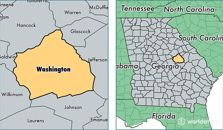 location of Washington county on a map