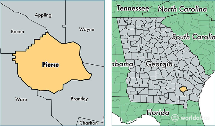 location of Pierce county on a map