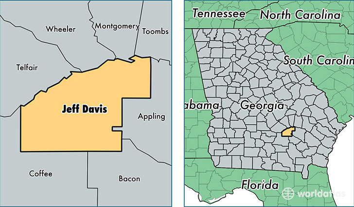 location of Jeff Davis county on a map