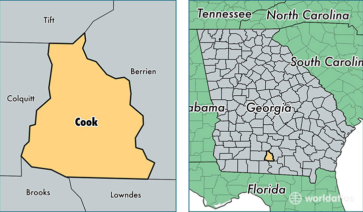 location of Cook county on a map