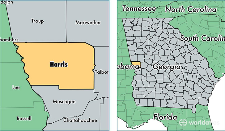 location of Harris county on a map