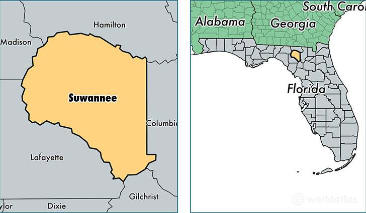 Map Of Suwannee County Florida 2018