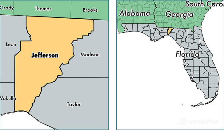 location of Jefferson county on a map