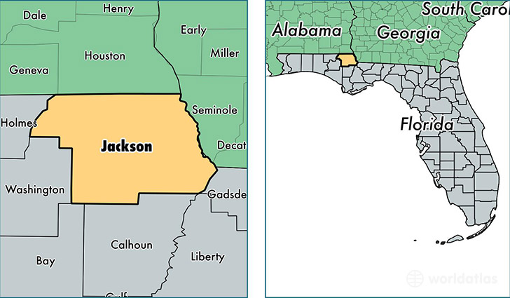 location of Jackson county on a map