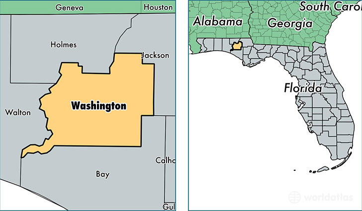 location of Washington county on a map