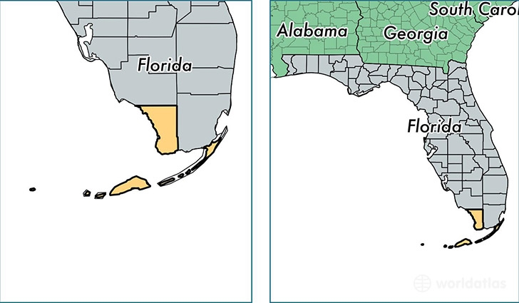 location of Monroe county on a map