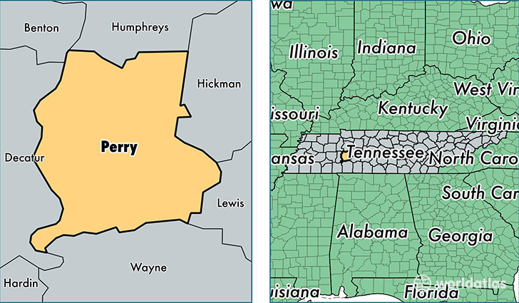 location of Perry county on a map