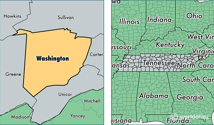 location of Washington county on a map