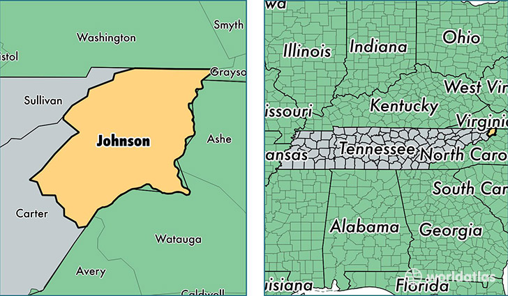 location of Johnson county on a map