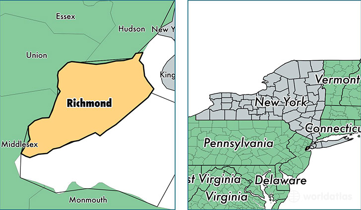 location of Richmond county on a map